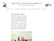Tablet Screenshot of belfastloughsailability.com